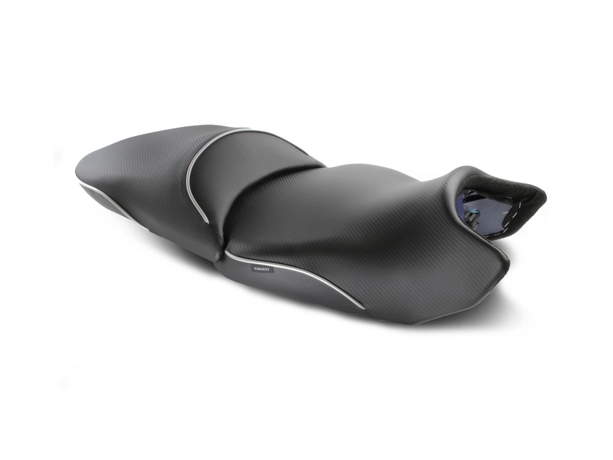Check out the World Sport Performance Motorcycle Seats with CFX and Silver Welt for the BMW R 1300 GS.